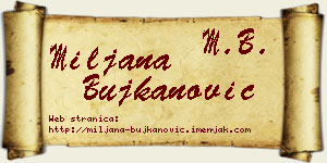 Miljana Bujkanović vizit kartica